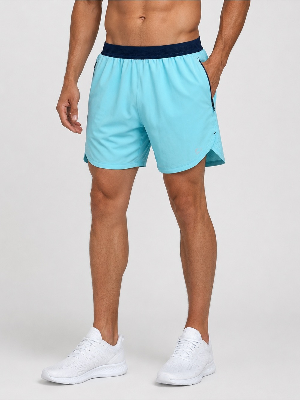 Zyia Men’s Athletic Running Shorts Aqua Blue NWT Size XL